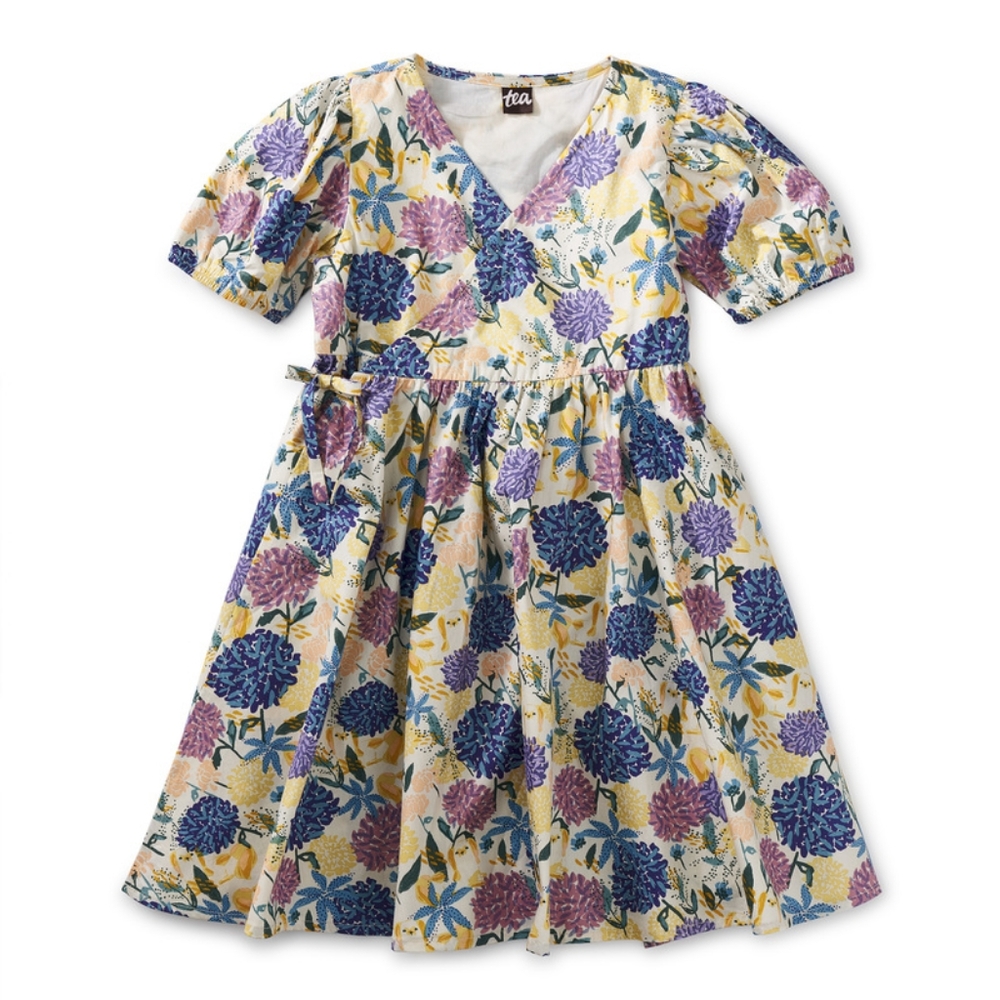 Tea Collection Floral Dress with Blue and Purple